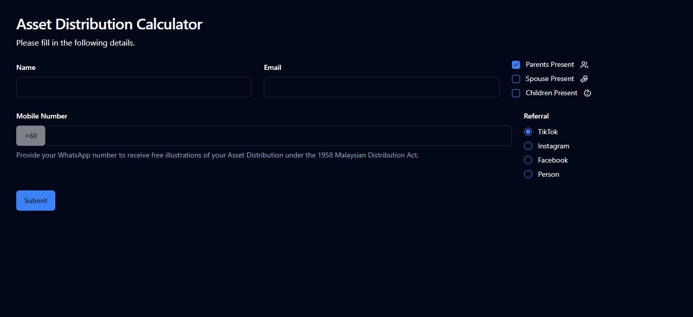 After Hours Media Hub, Asset Calculator, Wills, Trusts, Siga Tiagu Wills and Trusts, Malaysia